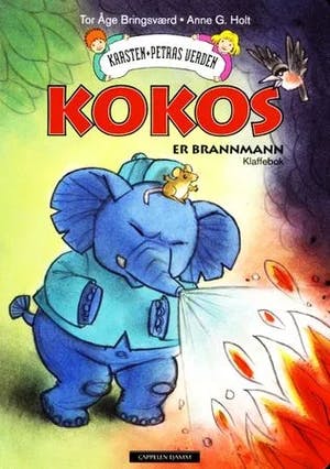 Omslag: "Kokos er brannmann : klaffebok" av Tor Åge Bringsværd