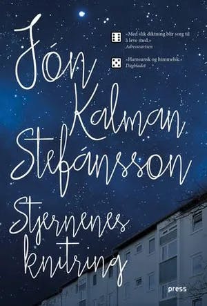 Omslag: "Stjernenes knitring" av Jón Kalman Stefánsson
