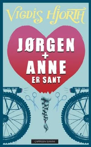 Omslag: "Jørgen + Anne er sant" av Vigdis Hjorth