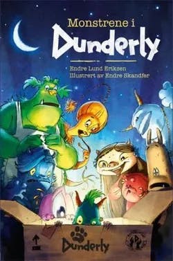 Omslag: "Monstrene i Dunderly" av Endre Lund Eriksen