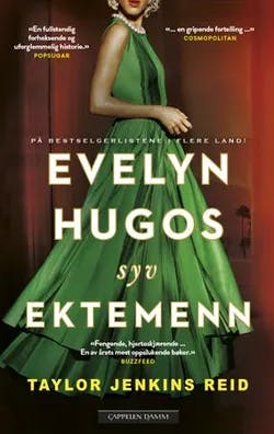 Omslag: "Evelyn Hugos syv ektemenn" av Taylor Jenkins Reid